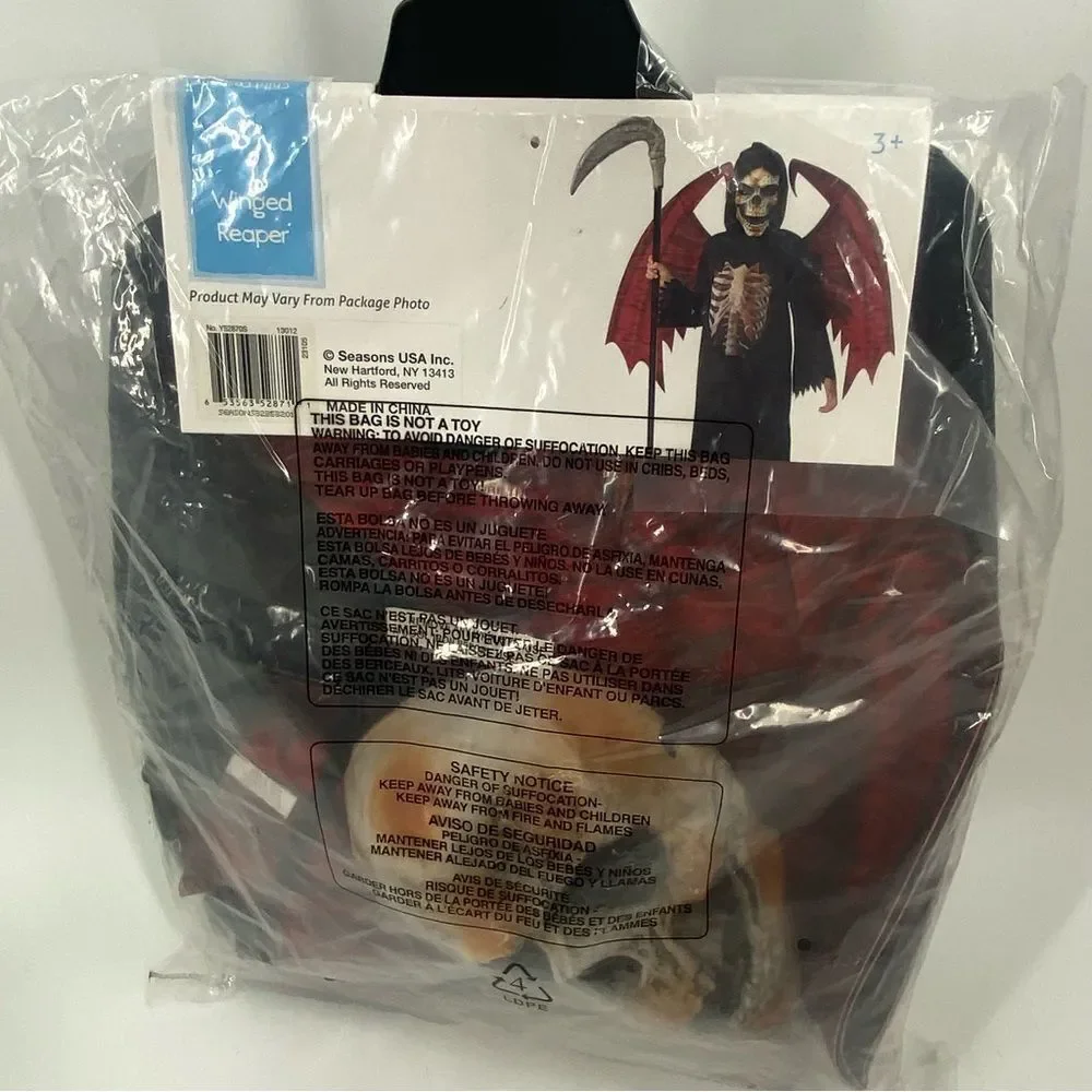 Boys Black and Red Vampire Halloween Costume size S